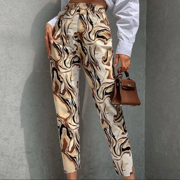 High waist print pants - Picture 2 of 2